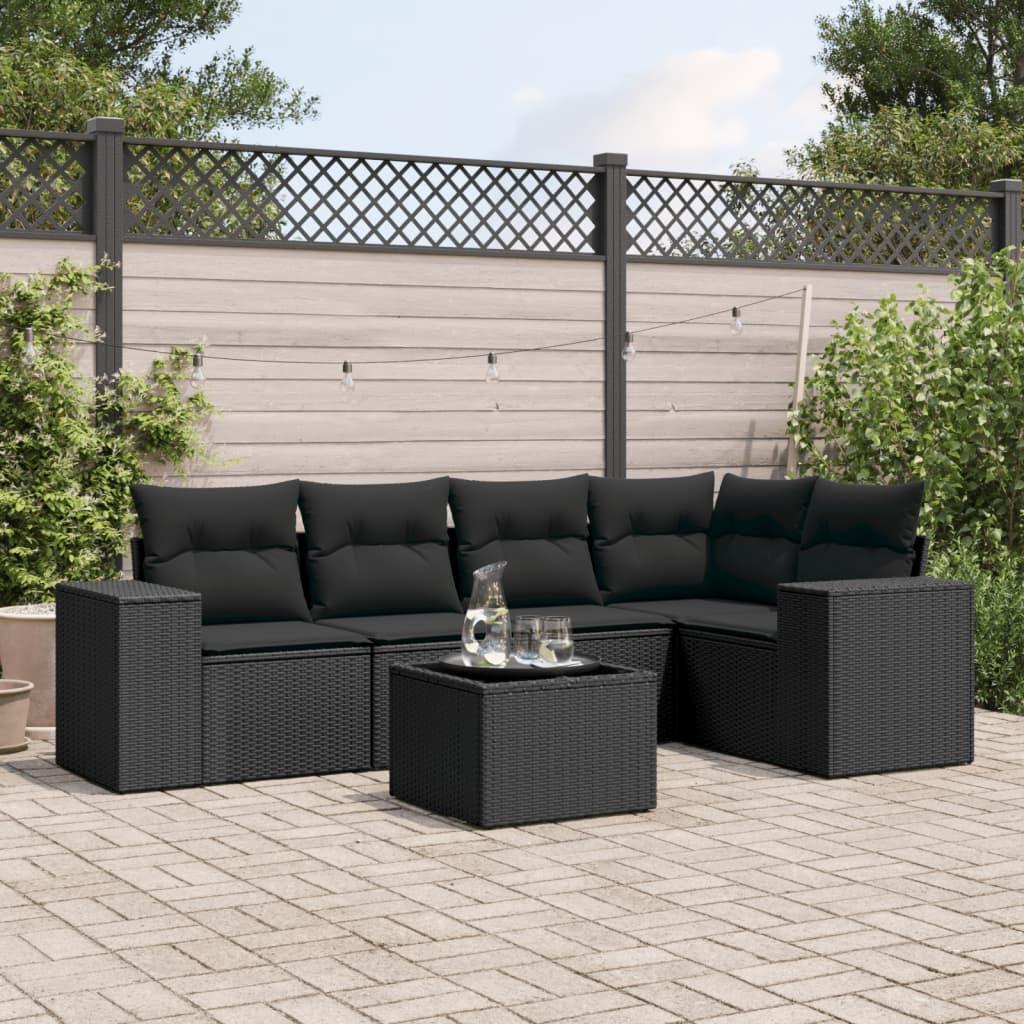 VidaXL set divano da giardino Polirattan  