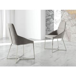 ANGEL CERDA Sedia in tessuto grigio  