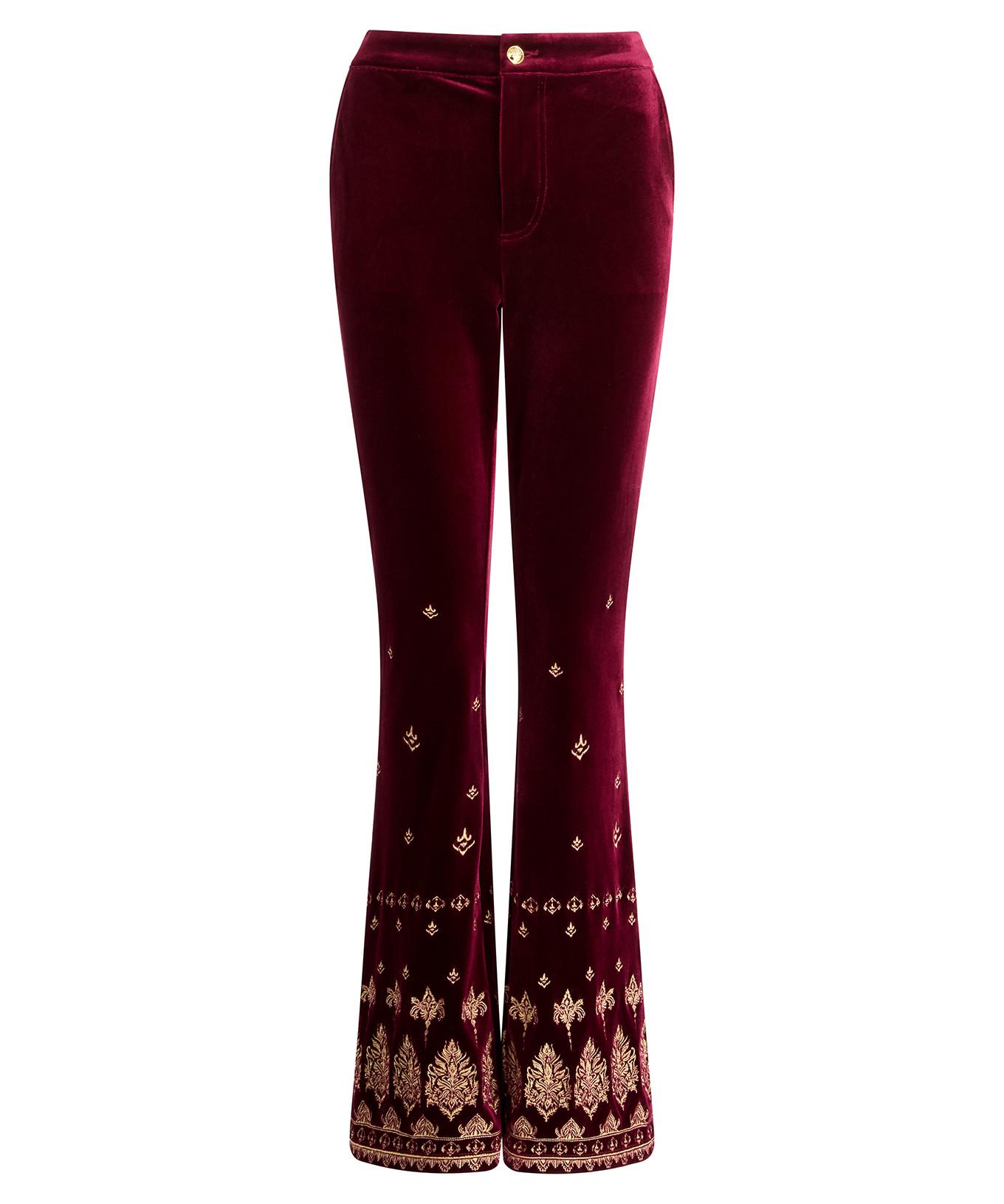 Joe Browns Samt Bestickte Schlaghose  