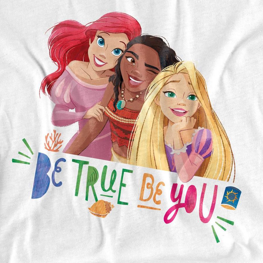 Disney PRINCESS  T-ShirtMotif Ariel, Vaiana Et Raiponce Be True Be You 