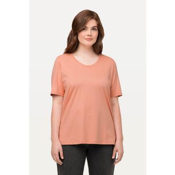 T-shirt, PURE, col en V, manches mi-hauteur, coton bio