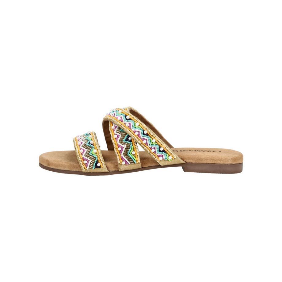 Lazamani Beaded Slide Sandals  