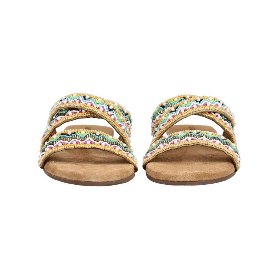 Lazamani Beaded Slide Sandals  