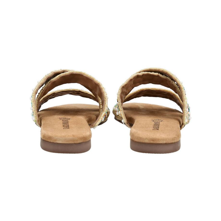 Lazamani Beaded Slide Sandals  
