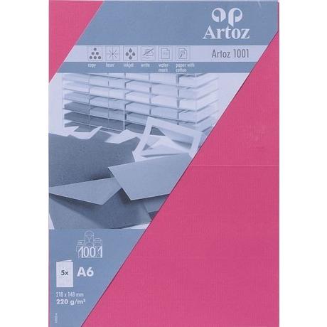 Artoz ARTOZ Karten 1001 A6 107322264 220g, fuchsia 5 Blatt  