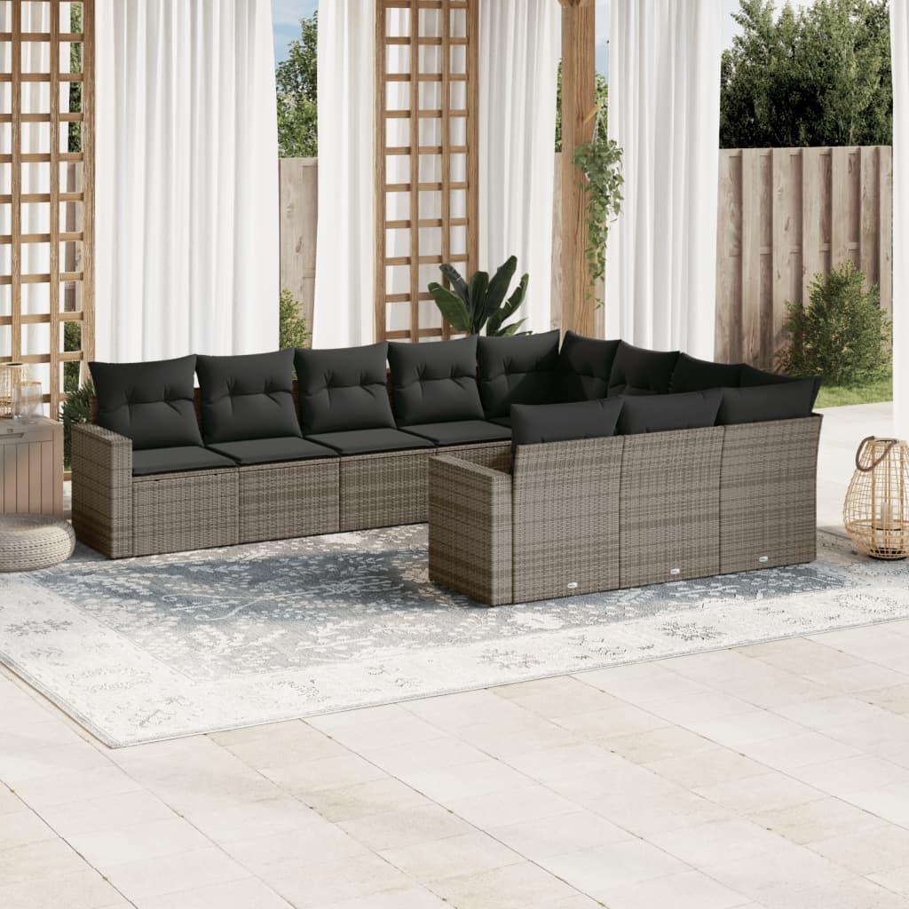 VidaXL set divano da giardino Polirattan  