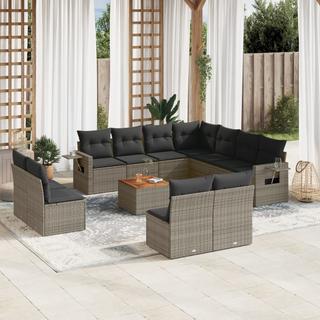 VidaXL set divano da giardino Polirattan  