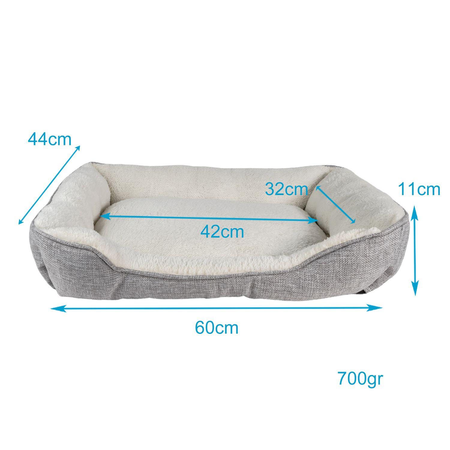 Intirilife  Lit pour animaux de compagnie en peluche moelleux 