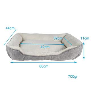 Intirilife  Lit pour animaux de compagnie en peluche moelleux 