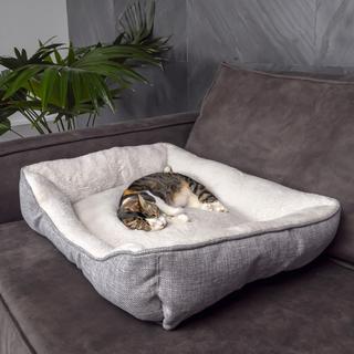 Intirilife  Lit pour animaux de compagnie en peluche moelleux 