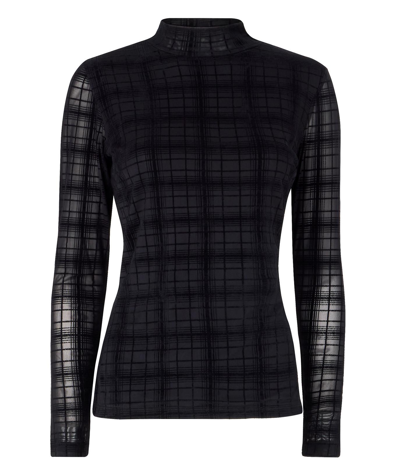 Joe Browns Enges Jersey Top Kariertes Mesh  