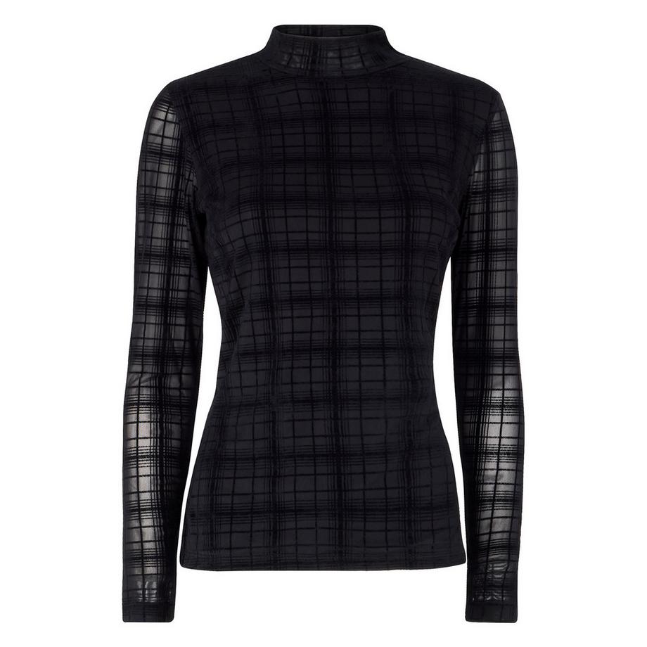 Joe Browns Enges Jersey Top Kariertes Mesh  