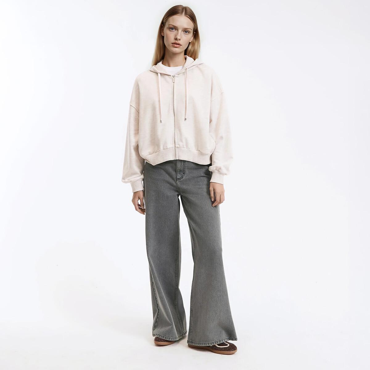 La Redoute Collections Kurzes Sweatshirt mit Reissverschluss und Kapuze  