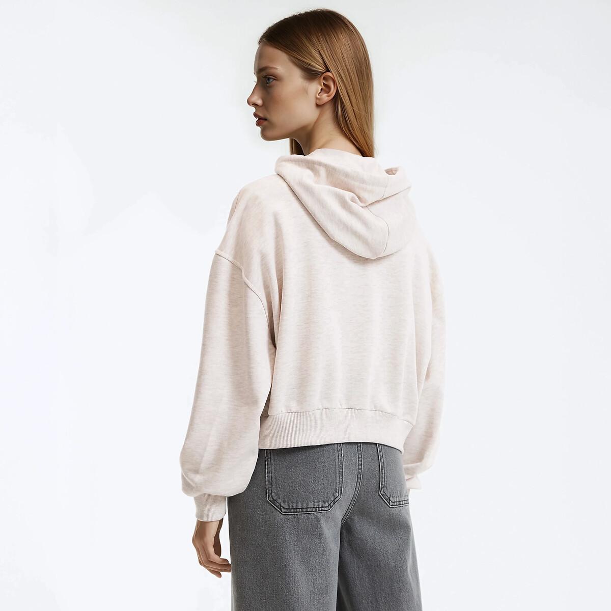 La Redoute Collections Kurzes Sweatshirt mit Reissverschluss und Kapuze  