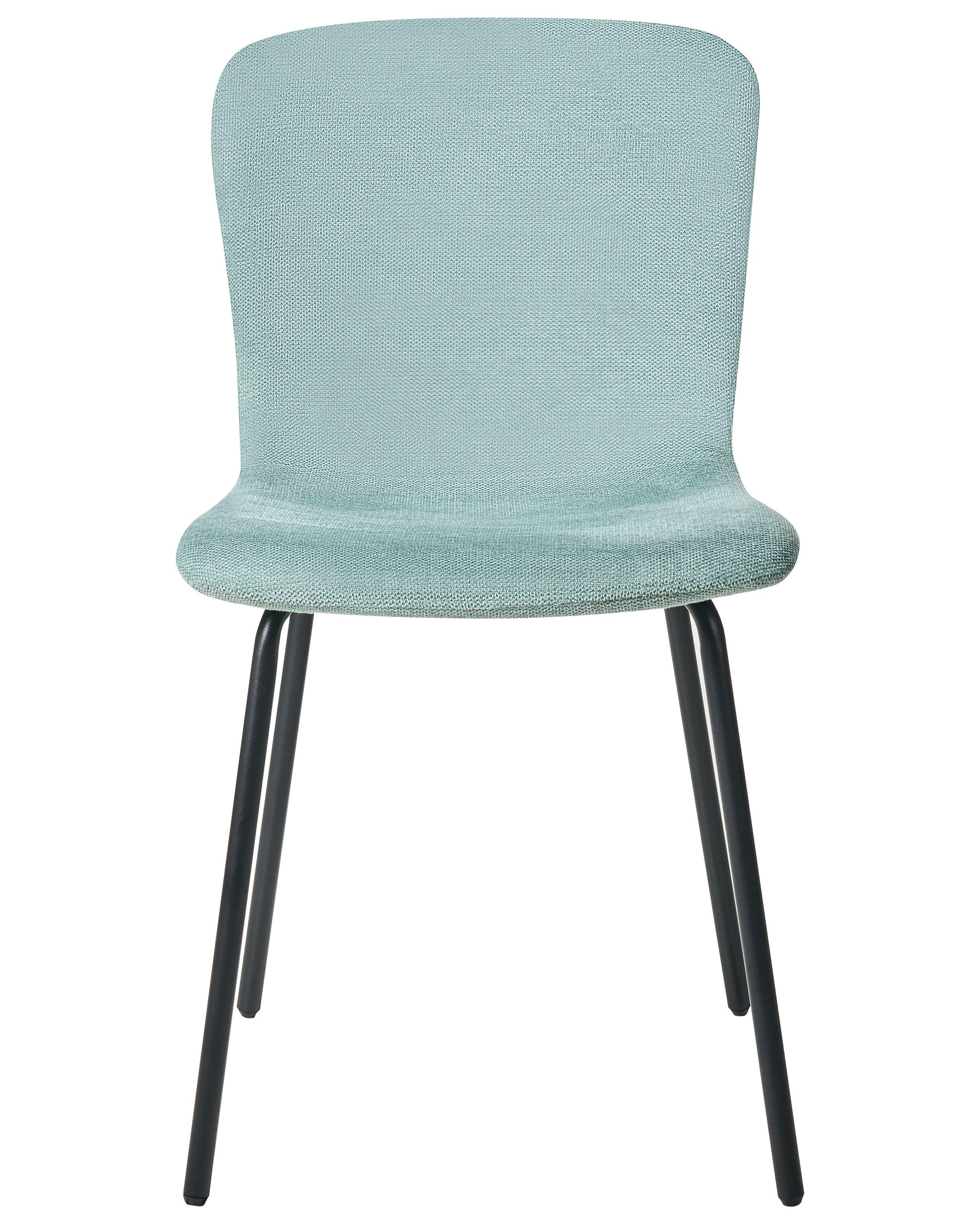 Beliani Esszimmerstuhl 4er Set aus Stoff Minimalistisch CALDWELL  