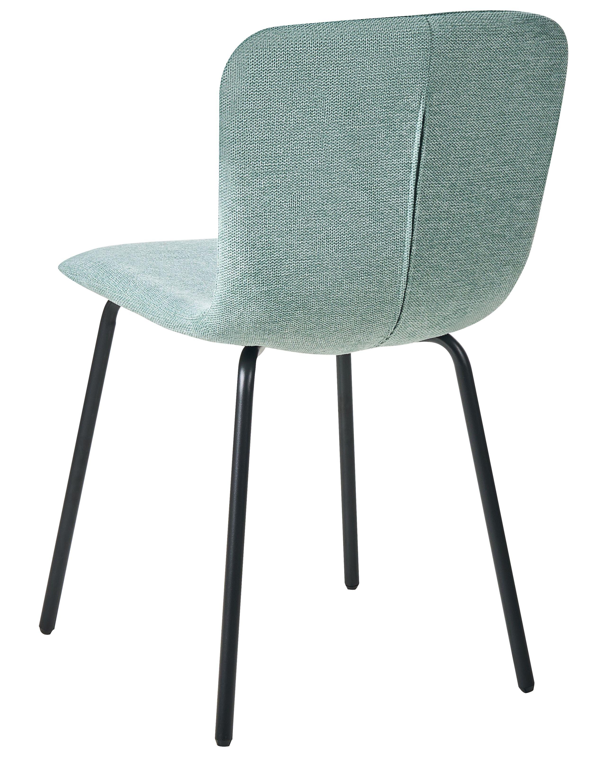 Beliani Esszimmerstuhl 4er Set aus Stoff Minimalistisch CALDWELL  