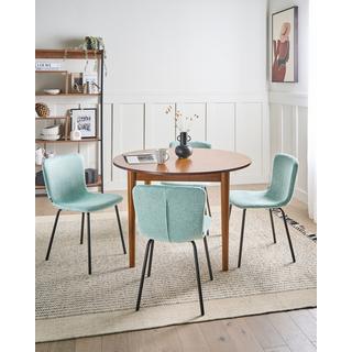 Beliani Esszimmerstuhl 4er Set aus Stoff Minimalistisch CALDWELL  