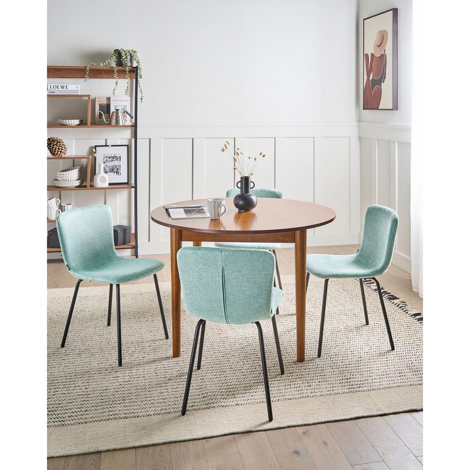 Beliani Esszimmerstuhl 4er Set aus Stoff  CALDWELL  