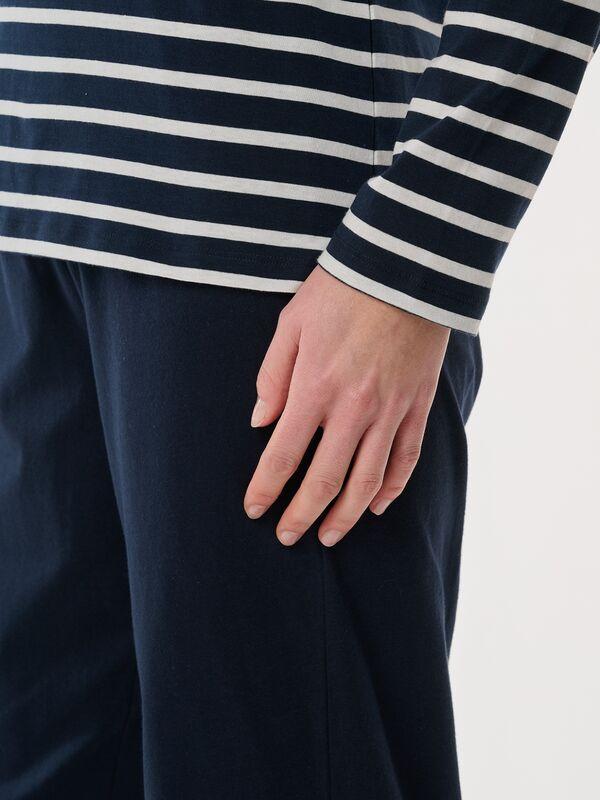 Schiesser Gestreifter Langarm Pyjama  