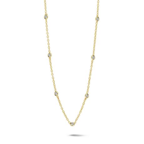 PHANTASYA  Kette mit Zirkonia 1618 Vergoldet 