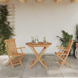 VidaXL Garten essgruppe massivholz teak  