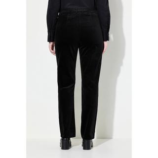 Ulla Popken Mony Pantalon en velours jambe carotte taille confortable  