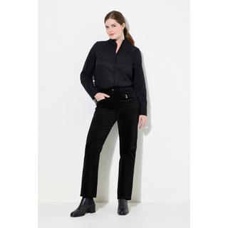 Ulla Popken Mony Pantalon en velours jambe carotte taille confortable  