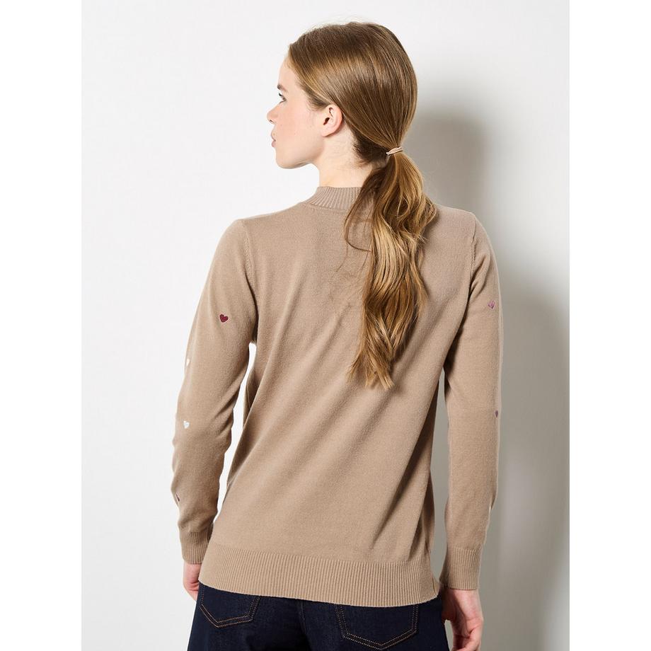 APRICOT Ember Heart Mock Neck Feinstrickpullover  
