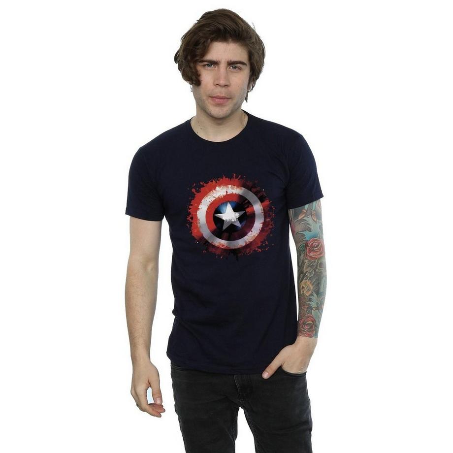 MARVEL Avengers Captain America Splatter Shield T-Shirt  