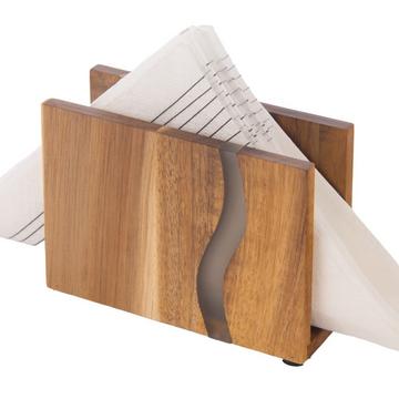Elegante supporto in legno per tovaglioli: mantiene ordine e stile