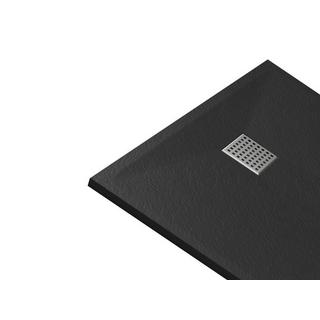 Vente-unique Piatto per doccia da posare o da incasso 120 x 90 cm in Resina Nero - MIRNOSA  