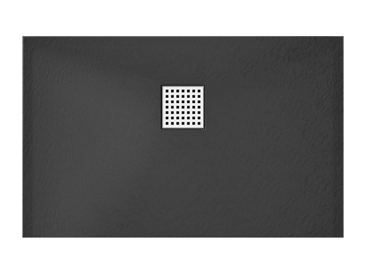Vente-unique Piatto per doccia da posare o da incasso 120 x 90 cm in Resina Nero - MIRNOSA  