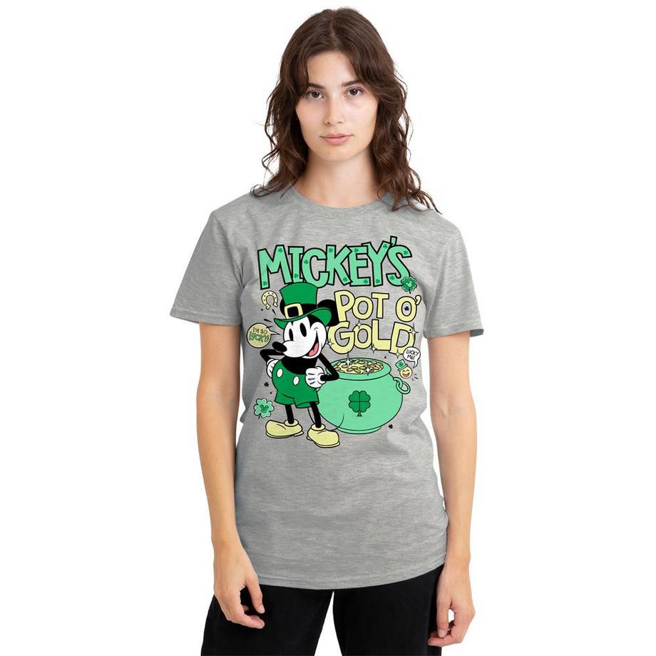 Disney Mickey Mouse Pot O Gold T-Shirt Saint-Patrick  