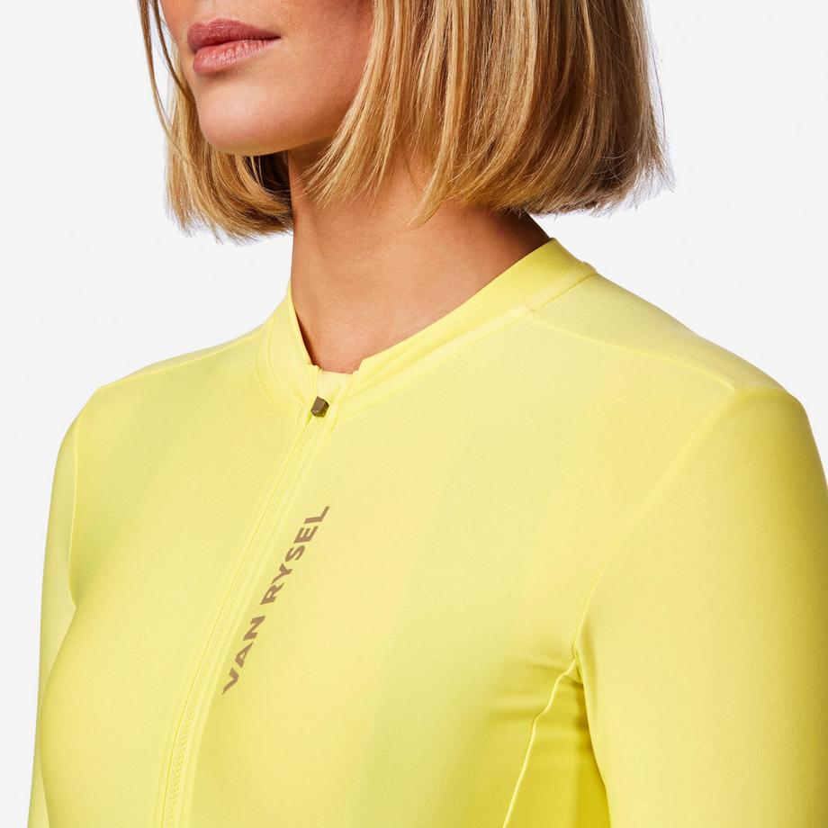 VAN RYSEL  Unisex-Langarm-Rennvelotrikot für die Übergangszeit, RCR-R 2 gelb 