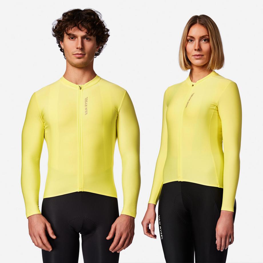 Unisex-Langarm-Rennvelotrikot für die Übergangszeit, RCR-R 2 gelb