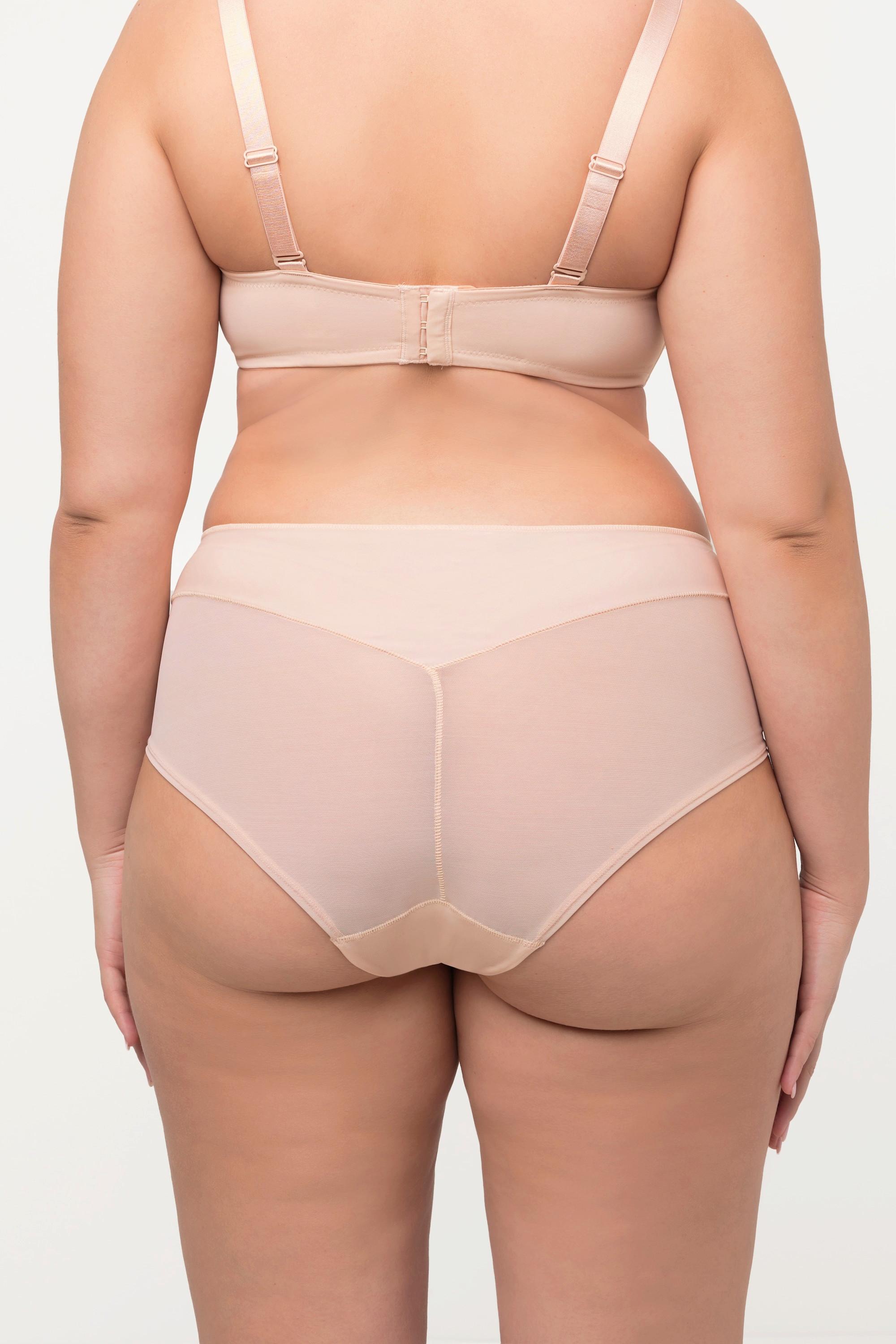 Ulla Popken Maxislip String Optik seitliche Mesh Einsätze  