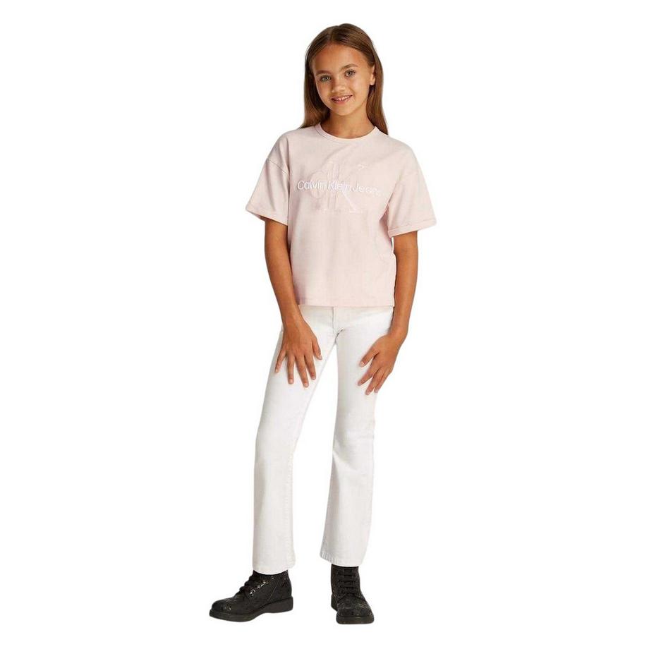 Calvin Klein  Maglietta Regolare Monogramma Maniche Corte Ragazze 