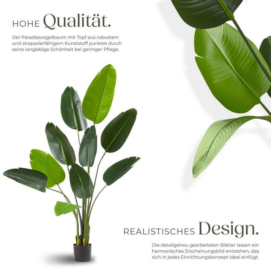 Tectake Arbre artificiel oiseau du paradis TROPIC design très réaliste  