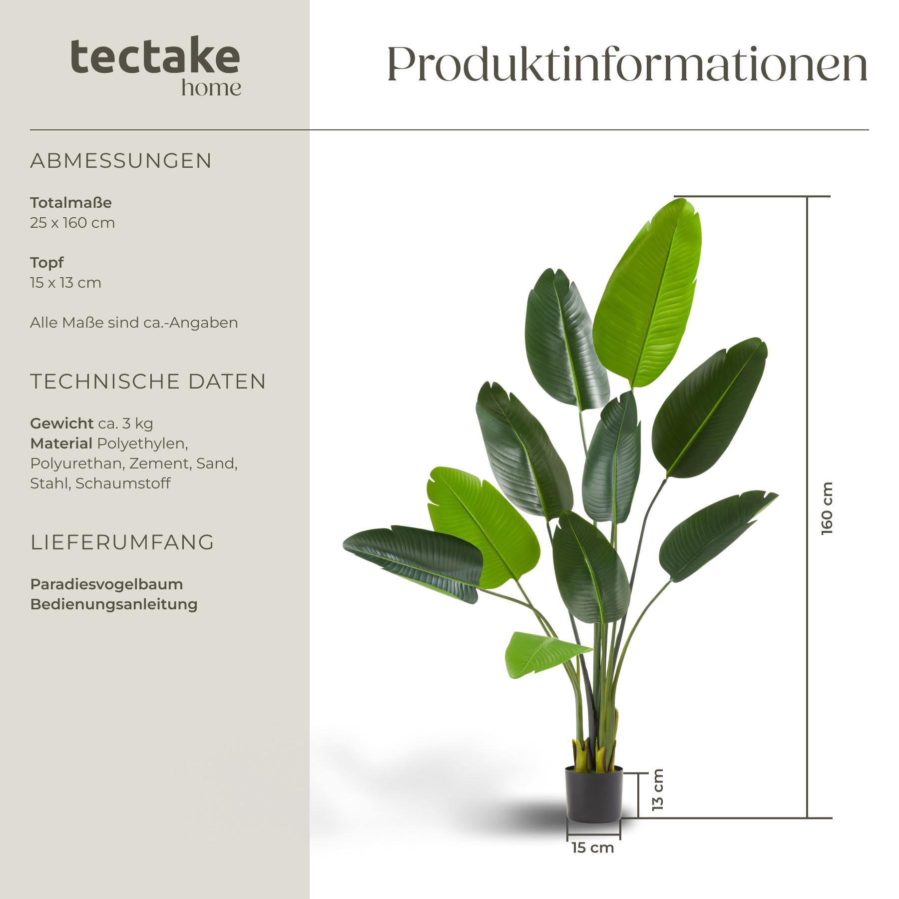 Tectake Künstlicher Paradiesvogelbaum Tropic, naturgetreu  