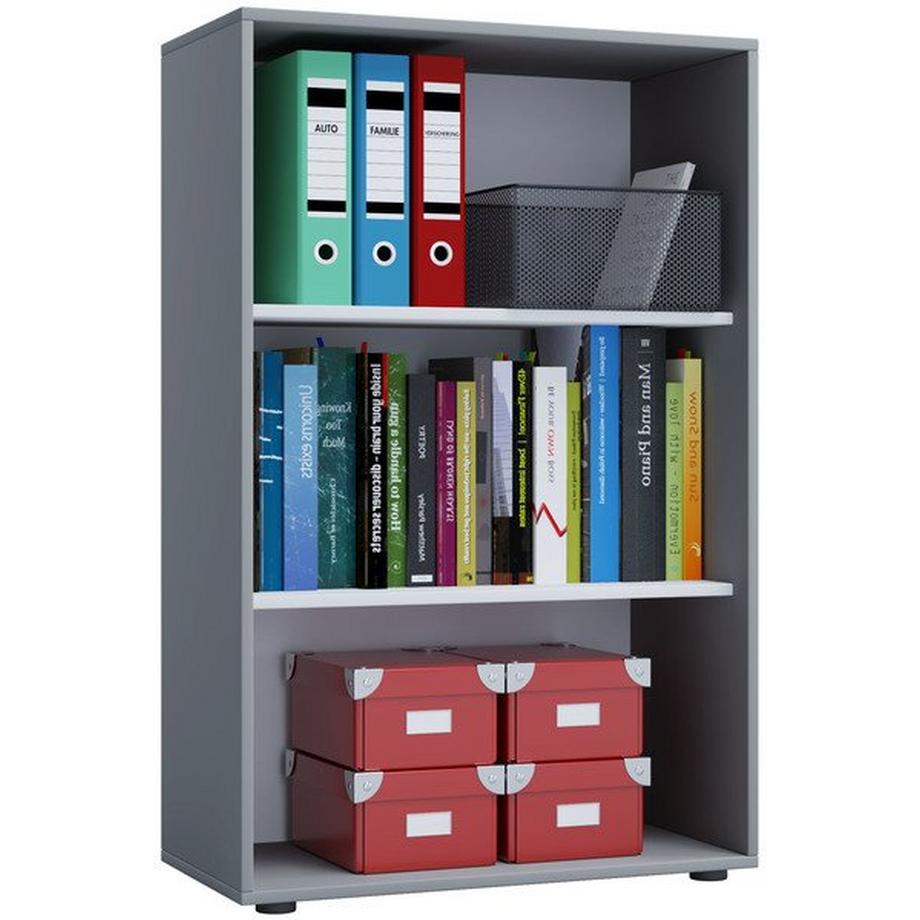 VCM Holz Büro Stand Regal Bücher Ordner Aktenregal Ordnerregal Bücherregal Lona 3f  