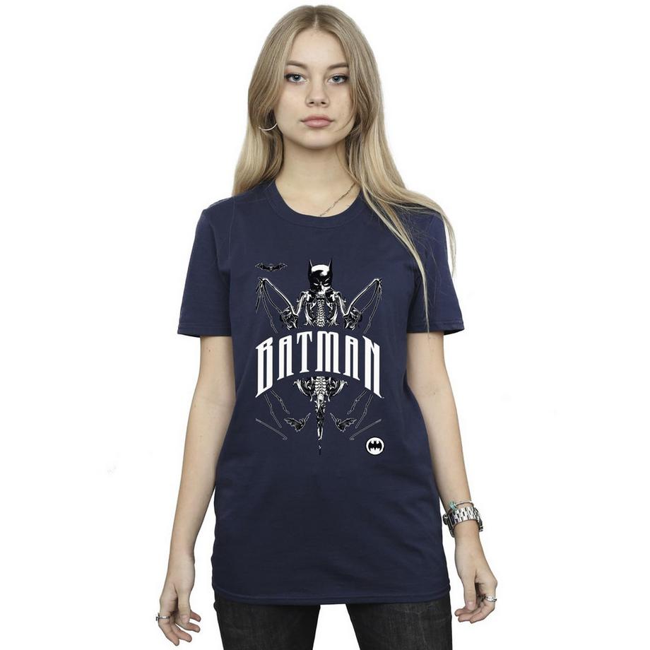 BATMAN Skeleton Logo Boyfriend T-Shirt  
