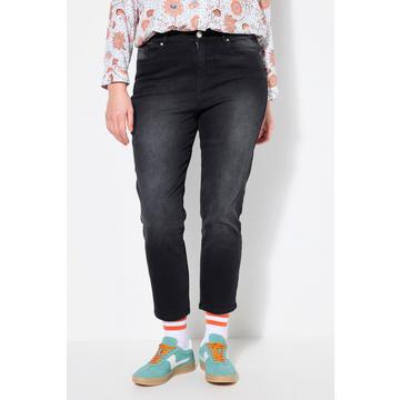 Mom-Jeans, Black Denim, 5-Pocket