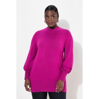 Ulla Popken  Pullover, Muschelsaum, Stehkragen, Langarm 