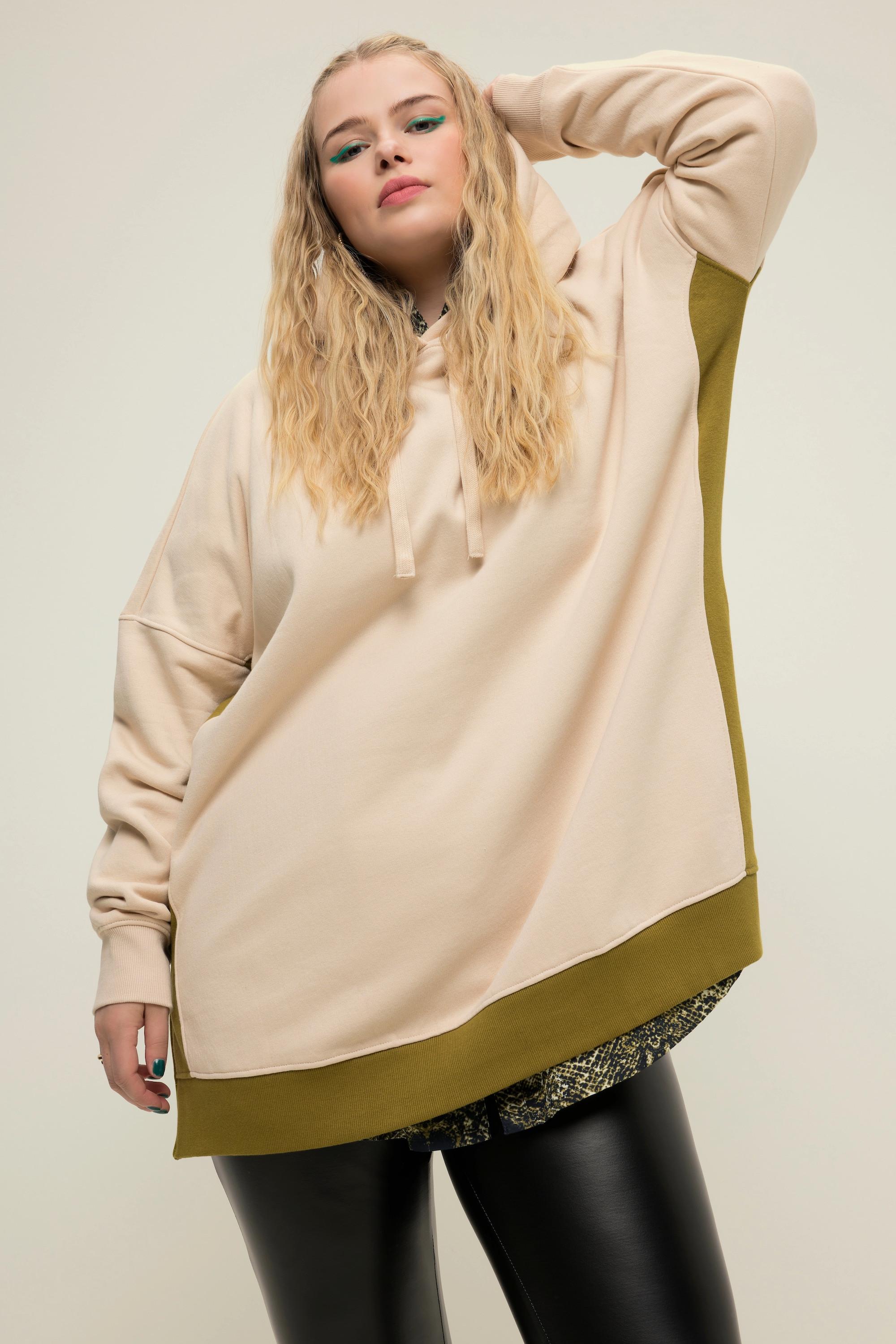 Studio Untold  Maglia bicolore dal taglio oversize con cappuccio 