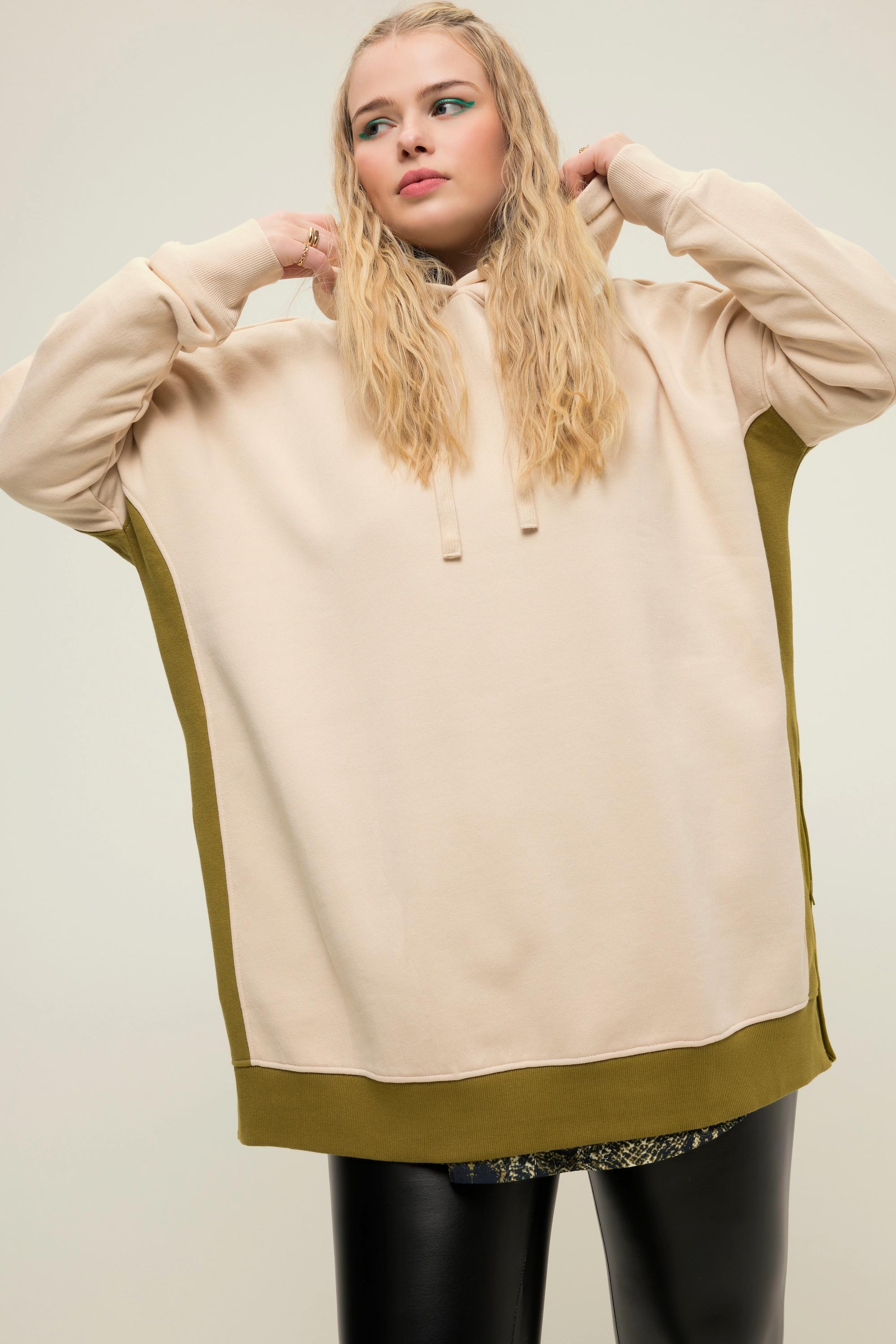 Studio Untold  Maglia bicolore dal taglio oversize con cappuccio 