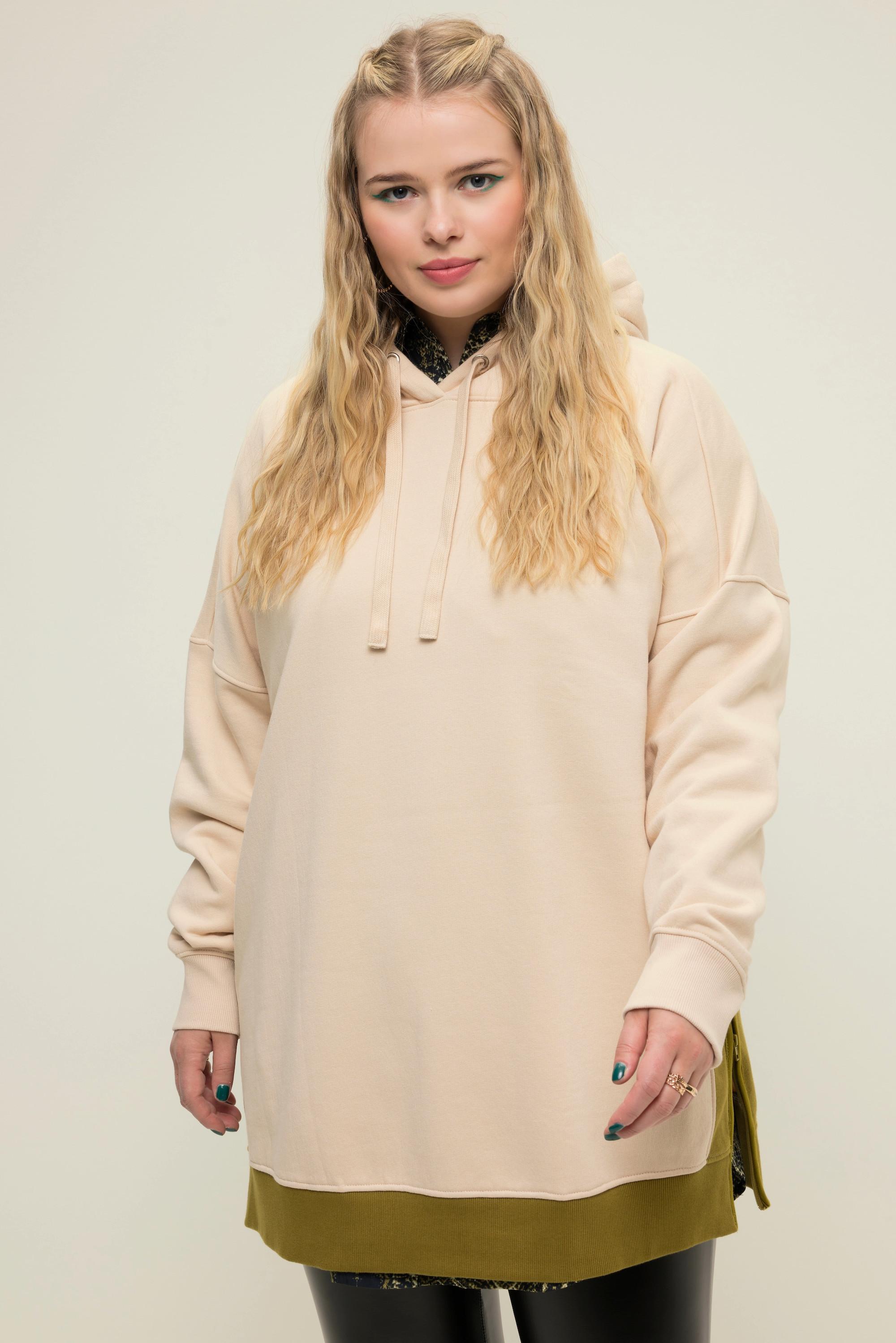 Studio Untold  Maglia bicolore dal taglio oversize con cappuccio 