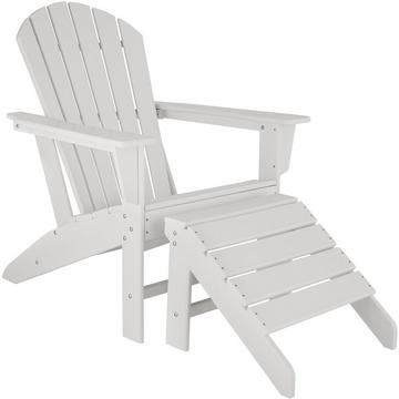 Sedia da giardino con poggiapiedi dal design Adirondack