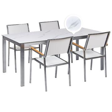 Gartentisch Set aus Sicherheitsglas Modern COSOLETO/GROSSETO