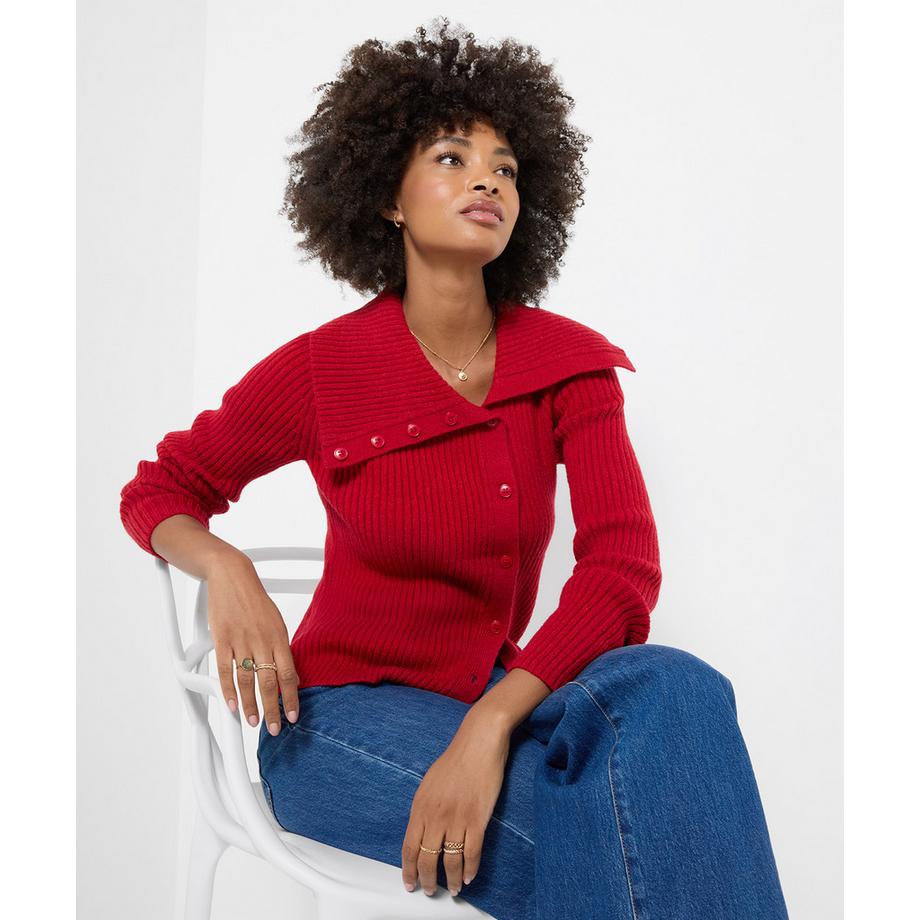Dixy schulterfreie Strickjacke