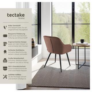 Tectake sedia Marilyn, effetto velluto, trapuntato  